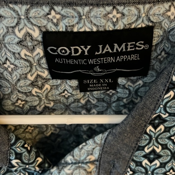 Cody James long sleeve button up, pearl snap 2xl - Picture 2 of 2